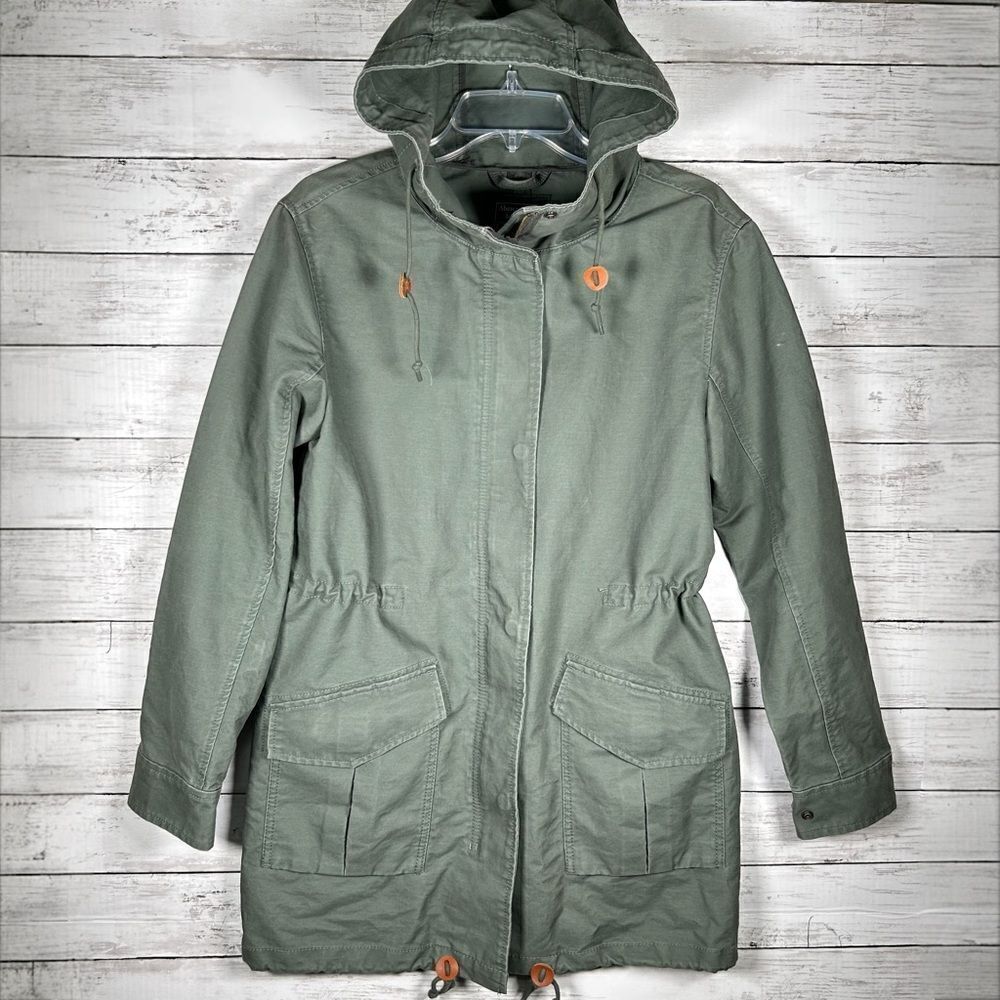 Abercrombie & Fitch Anorak UtilityβCotton Canvas Hooded Pull Waist Jacket Small